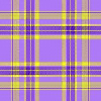 Textur Vektor Muster von Hintergrund Stoff Textil- mit ein Plaid nahtlos Tartan überprüfen.