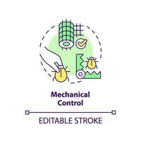 2d editierbar Mehrfarbig mechanisch Steuerung Symbol, einfach isoliert Vektor, integriert Pest Verwaltung dünn Linie Illustration. vektor