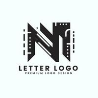 Initiale n Brief Logo Design Vektor Vorlage