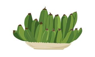 Banane Vektor. tropisch Frucht. Neu Jahr Obst Clip Kunst. eben Vektor im Karikatur Stil isoliert auf Weiß Hintergrund.