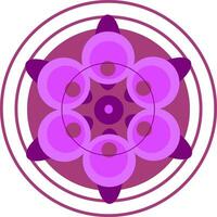 ein Rosa Farbe Mandala Vektor oder Farbe Illustration