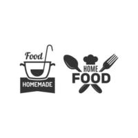 hemlagad mat logotyper kök matlagning symboler