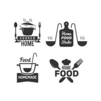 hausgemachte Lebensmittellogos Küche Kochsymbole