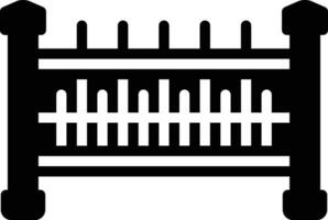 fast ikon för staket vektor