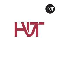 brev hvt monogram logotyp design vektor