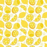 Zitrone und Orange nahtloses Muster vektor
