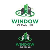 fönster rengöring logotyp formgivningsmall vektor