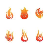 heiße Flamme Feuer Vektor Icon Illustration