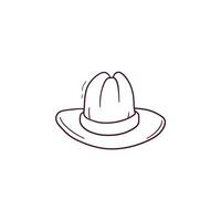 Hand gezeichnet Illustration von Cowboy Hut Symbol. Gekritzel Vektor skizzieren Illustration