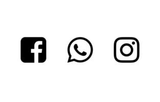ikon sociala medier designuppsättning
