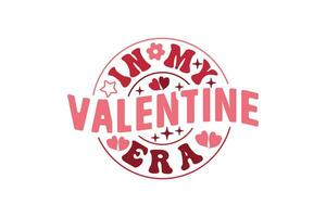 retro valentines dag t-shirt design. retro lärare valentine t-shirt vektor