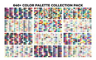 samling packa av Färg palett vektor design mall