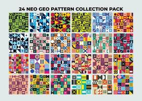 Sammlung Pack von Neo geo Muster Vektor Design Vorlage