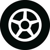 Reifen Symbol im eben modisch Stil. isoliert auf Design zum Auto, Motorrad Fahrzeug oder Automobil Reifen Legierung Rad mit Rand Zeichen Symbol Vektor zum Apps und Websites