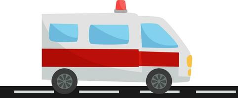 Krankenwagen Fahrzeug, Illustration, Vektor auf Weiß Hintergrund