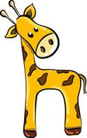 söt giraff, illustration, vektor på vit bakgrund