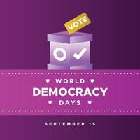 Designillustration zum Tag der Demokratie vektor