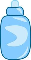 en blå flaska med en sipper vektor eller Färg illustration