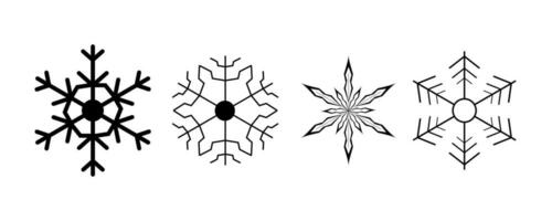 Schnee Symbol Satz. Schneeflocke Symbol. Illustration Vektor Elemente