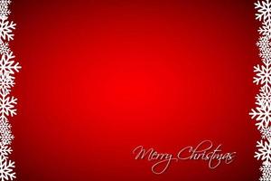 jul röd bakgrund med snöflingor, enkelt semester kort, modern vektor illustration, god jul