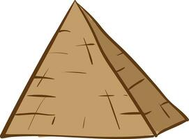 Clip Art von ein Pyramide einstellen isoliert auf Weiß Hintergrund angesehen von das Vorderseite, Vektor oder Farbe Illustration