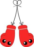 röd boxning handskar , vektor eller Färg illustration