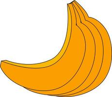 knippa av bananer, vektor eller Färg illustration