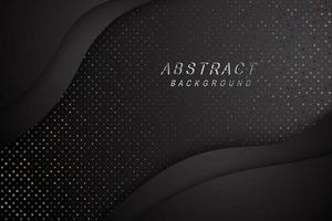 Tech dunkles abstraktes Design mit schwarzem Überlappungsschichtenhintergrund. vektor