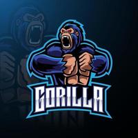 arg gorilla maskot logotyp desain vektor