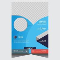 blaue moderne Corporate Business Flyer Designvorlage vektor