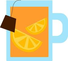 Zitrone Tee, Vektor oder Farbe Illustration.