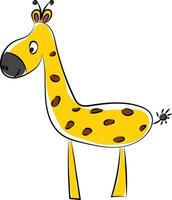 Giraffe, Vektor oder Farbe Illustration.