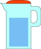 bild av karaff av vatten - vatten kanna, vektor eller Färg illustration.