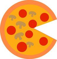 Bild von Pizza, Vektor oder Farbe Illustration.