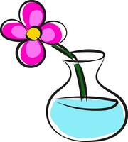 ein Blume Vase mit Blumen Vektor oder Farbe Illustration