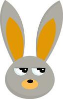 bild av arg kanin, vektor eller Färg illustration.