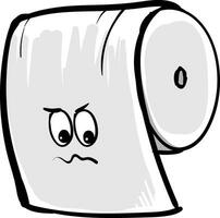 wütend Toilette Papier, Vektor oder Farbe Illustration
