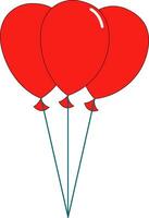 en knippa av luft ballonger , vektor eller Färg illustration