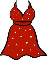 Clip Art von ein Vitrine rot gefärbt Kleid Vektor oder Farbe Illustration