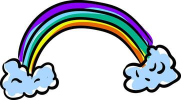 Clip Art von ein bunt Regenbogen Vektor oder Farbe Illustration