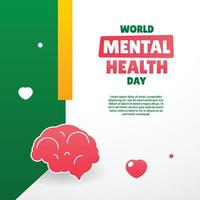 Weltentwurf für Tag der psychischen Gesundheit vektor