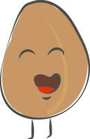 Emoji komisch glücklich Ei Vektor oder Farbe Illustration