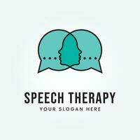 Rede Therapie Logo Design Vektor Vorlage Illustration