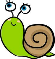 Emoji von ein süß Schnecke Vektor oder Farbe Illustration