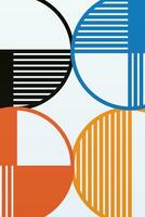abstrakt geometrisch Bauhaus Mauer Dekoration Poster. Mitte Jahrhundert modern Mauer Kunst vektor