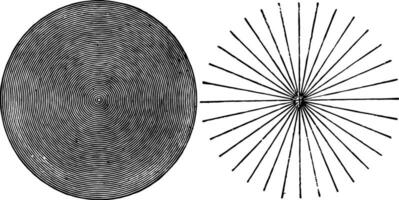 Erkennung von Astigmatismus Jahrgang Illustration. vektor