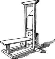 guillotine vintage illustration. vektor