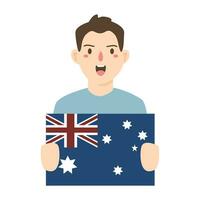 människor illustration Lycklig Australien dag firande vektor