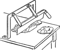 zeichnen Messer Schneidemaschine, Jahrgang Illustration. vektor