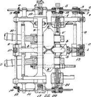 rollen Mühle Jahrgang Illustration. vektor